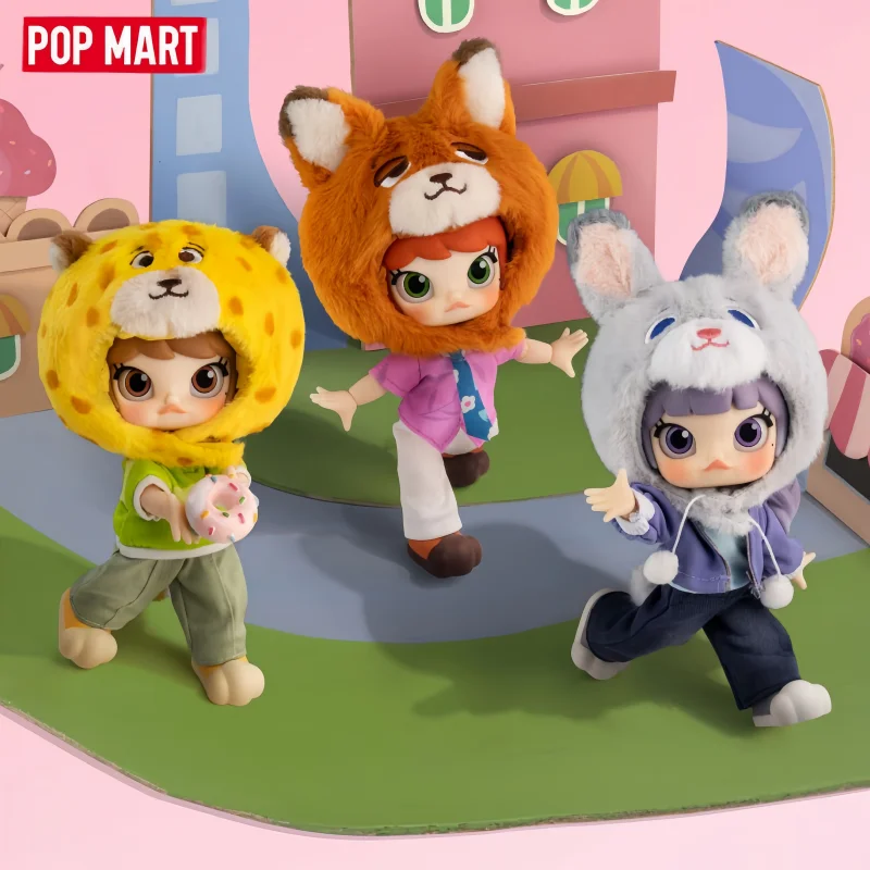 

POP MART, оригинальные Molly Zootopia 2 1/12, шарнирная серия BJD, слепая коробка, коллекционные куклы, официальная экшн-фигурка, украшения, игрушки
