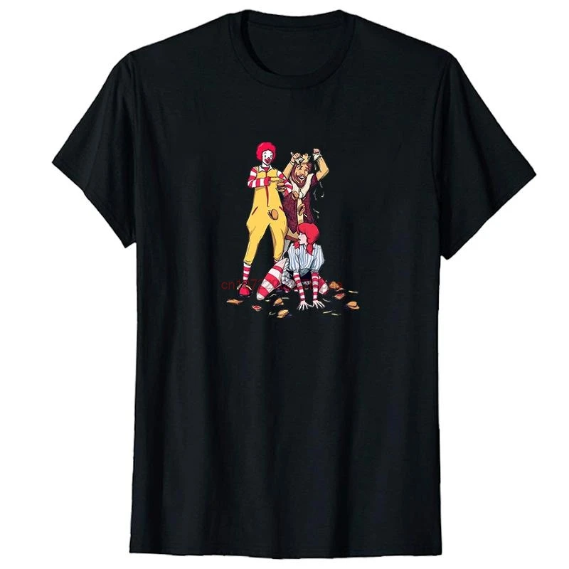 Fast Food Strip Club Fashion Graphic T Shirts Cotton Short Sleeve T Shirt Summer New Shirts And T-Shirts Mens Print T Shirt