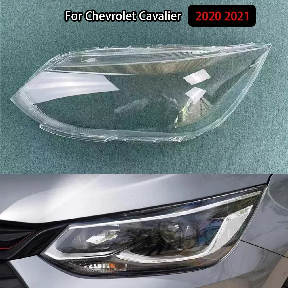 For Chevrolet Cavalier 2020 2021 Headlights Cover Transparent Headlamp Shell Lens Replace Original Lampshade Plexiglass