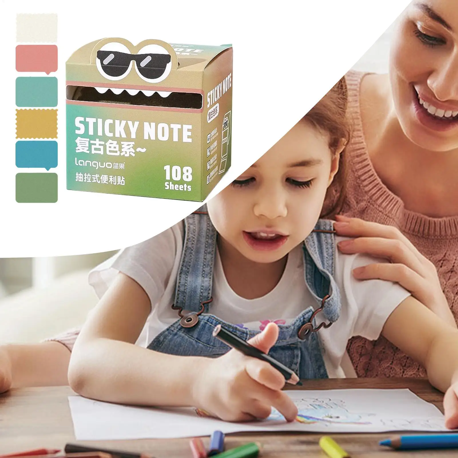 付箋学生粘着パッドカラフルな付箋メモノート学校教室計画研究大学オフィスホームアカデミック