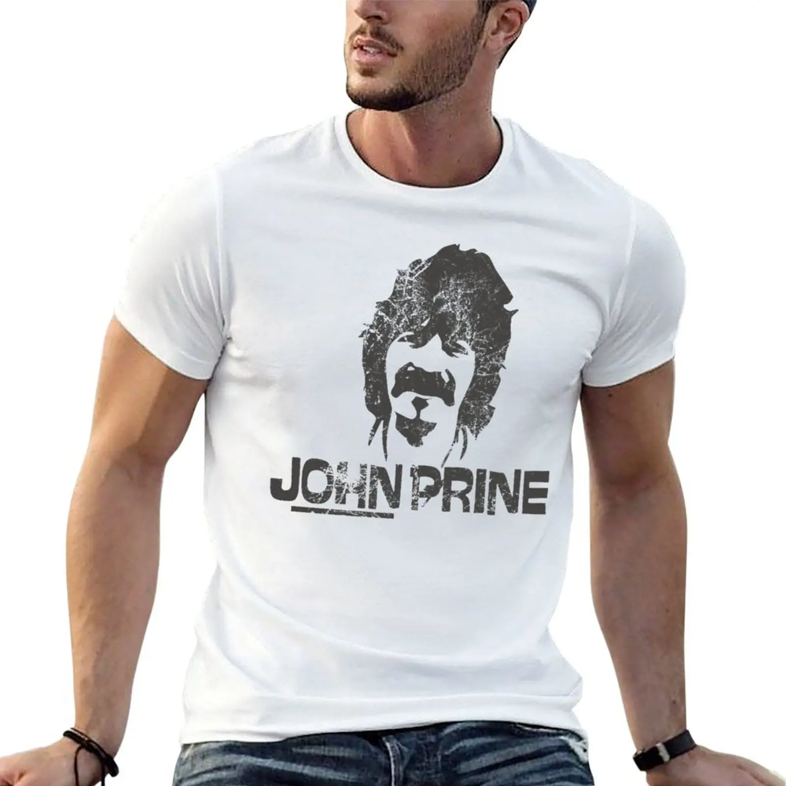 

John Prine T-Shirt man graphic t shirt t shirts for man cotton T-Shirt