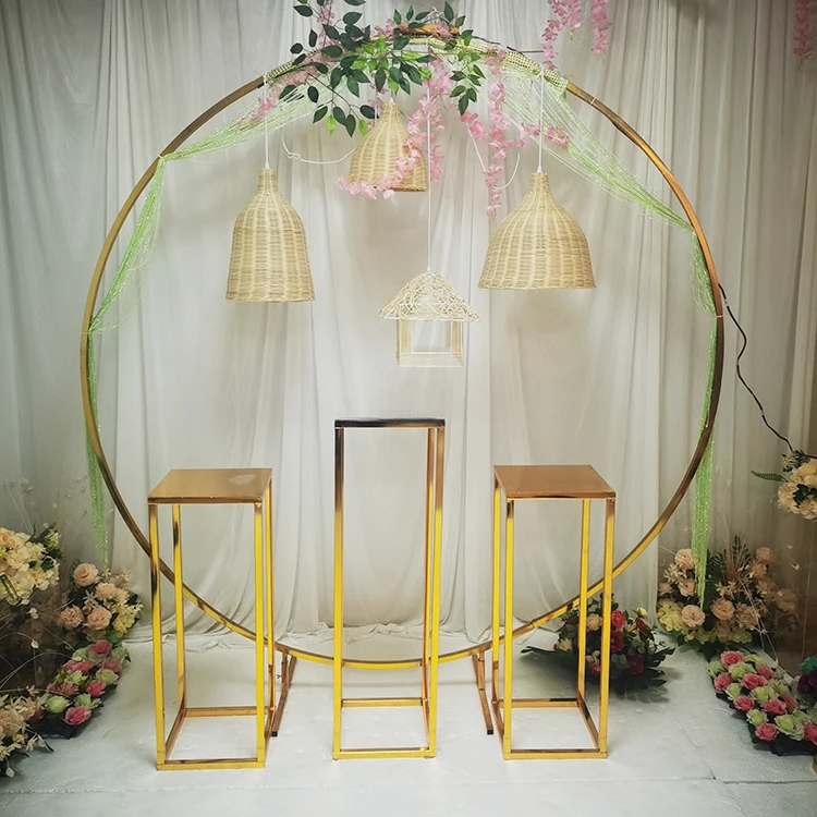 Wedding Golden Road Lead Square Flower Stand Table Wedding Center Base