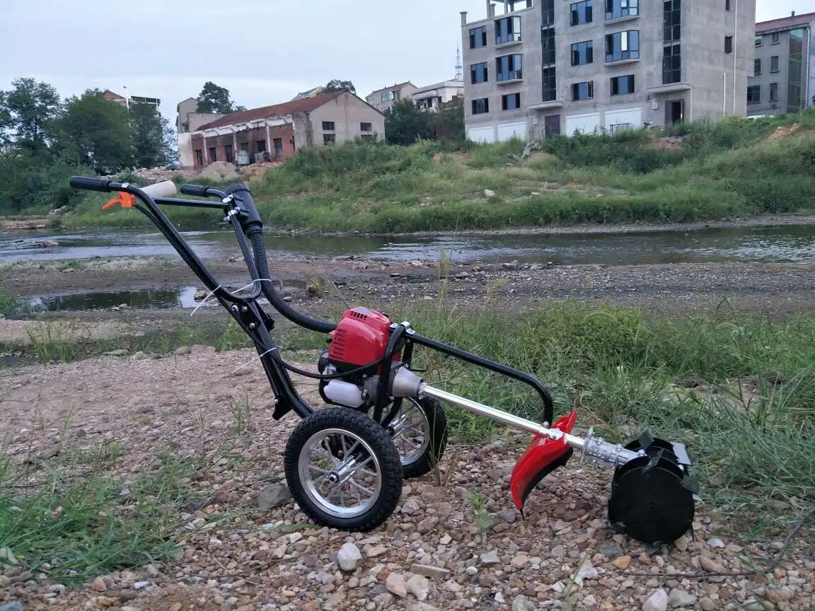 2 Stroke Agricultural  Motor Hand Push Brush Cutter Grass Trimmer Lawn Mower Scarifier Weeder Micro Tillage Machine 30kg