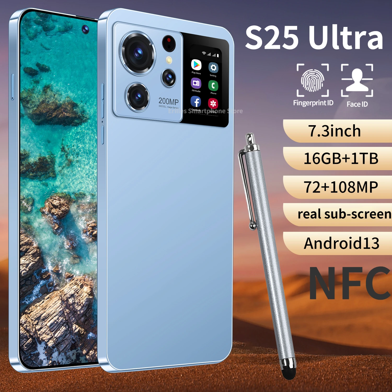 

S25 Ultra Original Mobile Phones 24GB+2TB Smartphone 5G 6800mAh Dual Sim Cell Phone Face Recognition Android Celulare