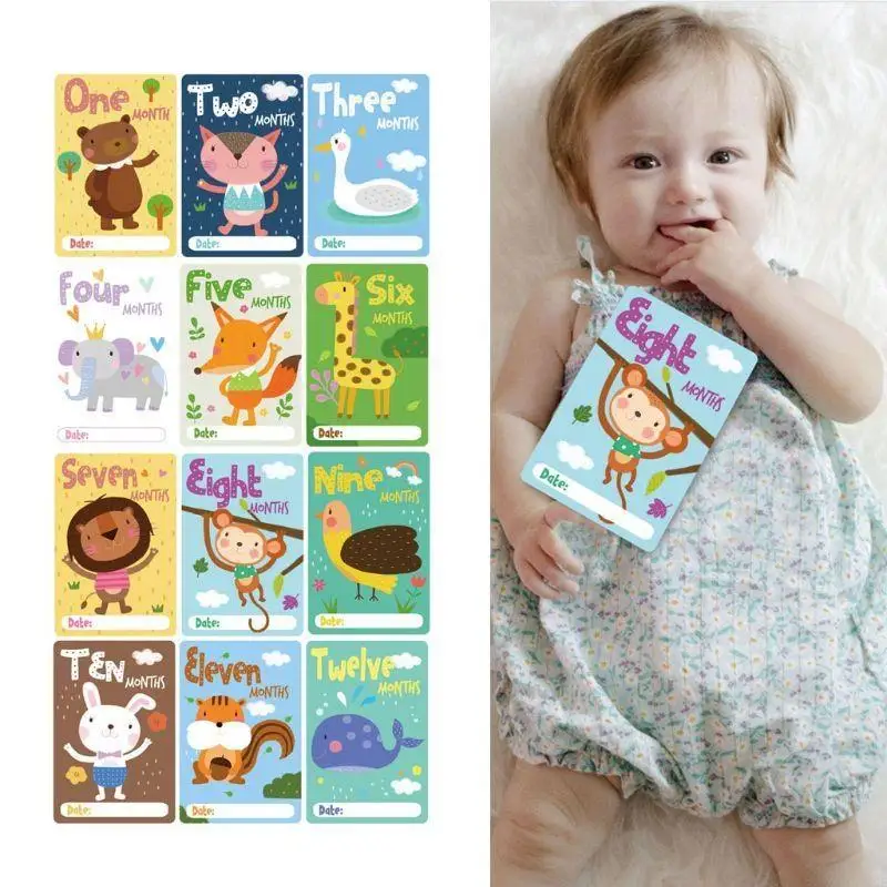 

E06F прочные карты новорожденных детских возрастных карт 0-12 месяцев.