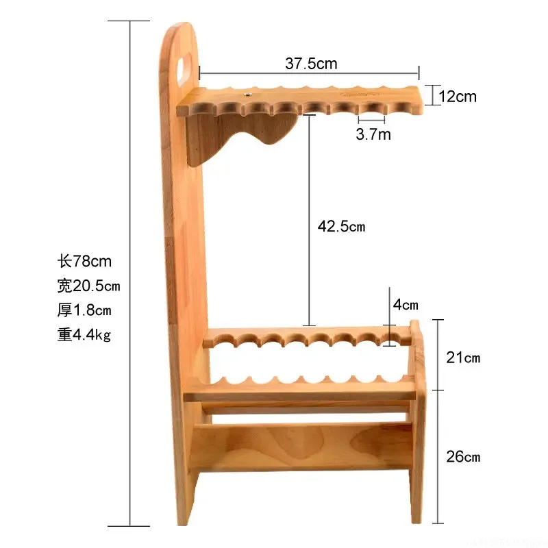 Vertical 16 Hole Rack Fishing Pole Holder Rod Holders Solid Wood Display Shelf Bracket Stand Fishing Rod Storage Tool