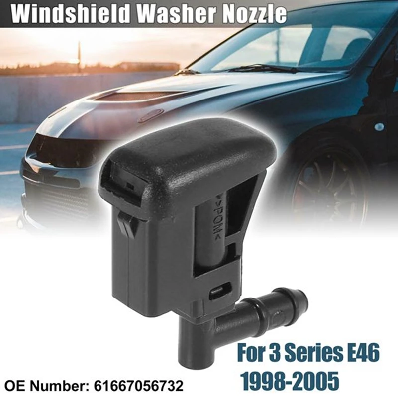

For BMW 3 Series E46 1998-2005 Windshield Washer Sprayer Nozzle Jet Front Window 61667056732 Replacement