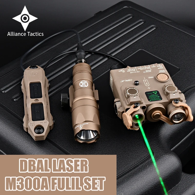 Tactical DBAL A2 M300 M300A Outdoor Hunting Flashlight Red Green Blue Laser Sight IR Pointer Strobe LED Light New Remote Contro