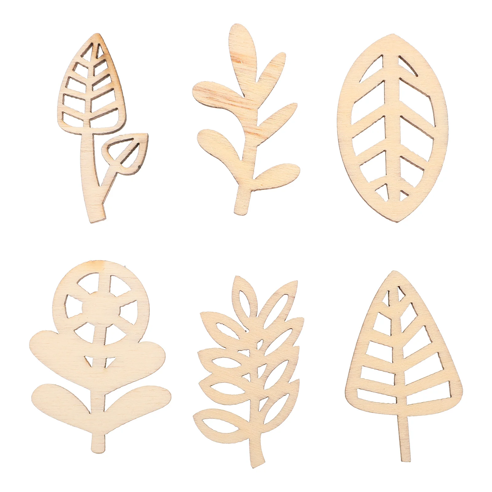 ชิ้นไม้ดีไซน์ 100 ชิ้น ไม้ธรรมชาติแบบไม่ผ่านการตกแต่ง สำหรับเด็ก งาน DIY ระบายสี วาดภาพ งานฝีมือ แขวนผนัง ของตกแต่งบ้าน