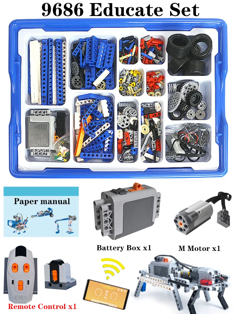 HOT STEM 9686 Educatieve Set Technische RC APP Programmering Bouwblokken Schoolleerlingen Leerkracht Functie Steentjes Kinder Speelgoed - afbeelding 2