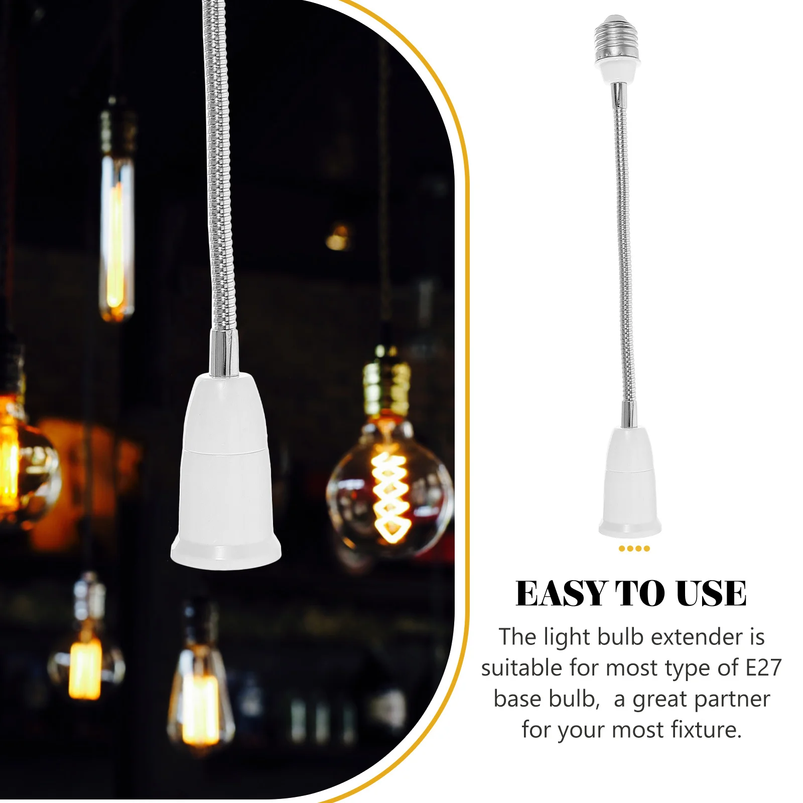 

1pcs E27 To For Lamp Base Bulb Converter Extension Bulb Extender Light Light Extension Socket Adapter Socket Adapter