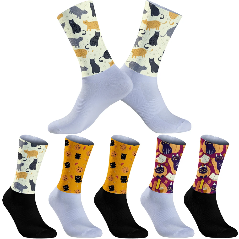 Chaussettes de sport d'animaux confortables pour le cyclisme, chaussettes de vélo de montagne, chaussettes de vélo de route, chaussettes de course