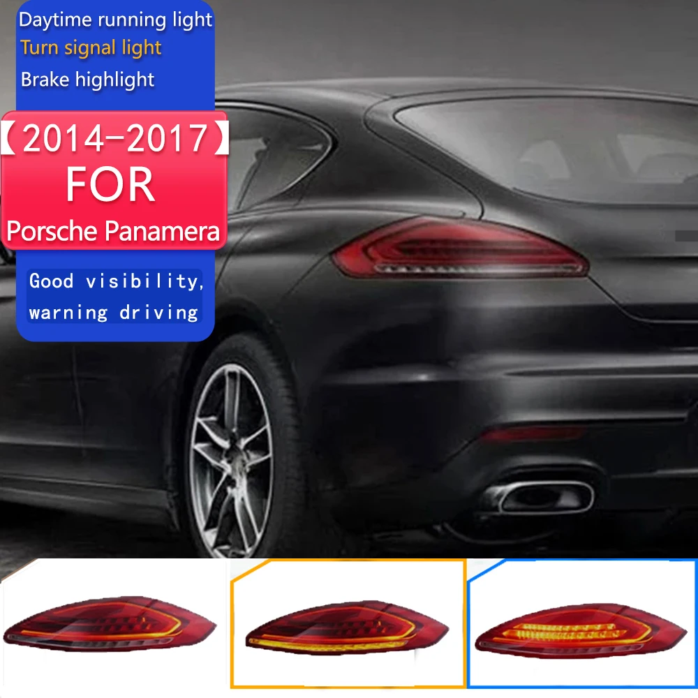 Car Styling for Porsche Panamera LED Tail Light 2014-2017 Panamera Rear Fog Brake Turn Signal Auto Accessories