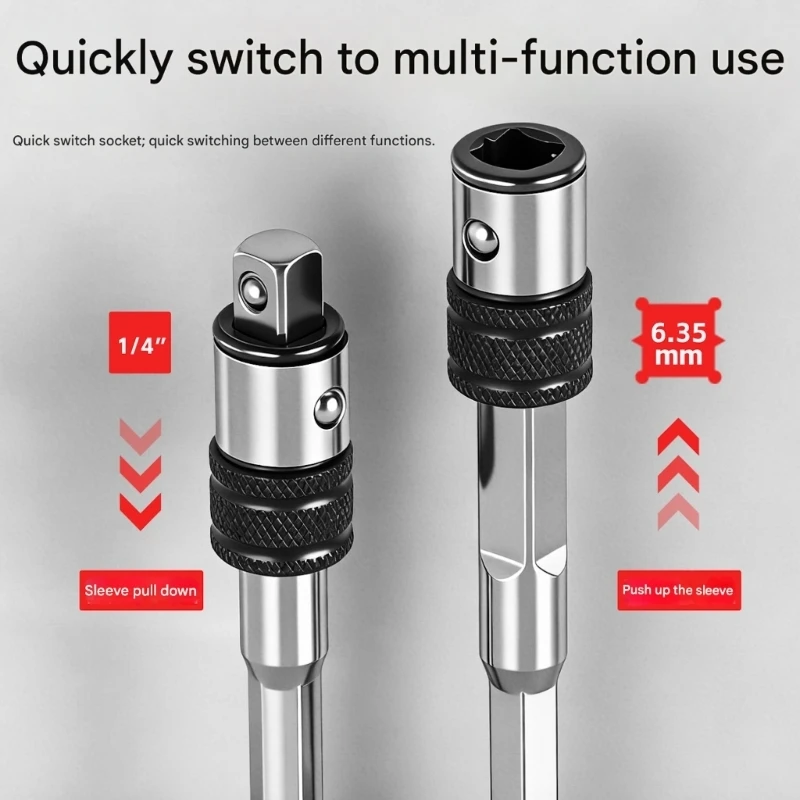 For Hand And Power Tool Universally Bit Extension Rod With Auto Locking Feature For Electric And Manual Screwdriver