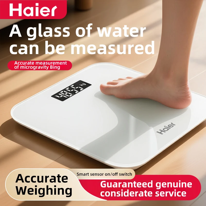 Báscula de peso Haier báscula Digital pequeña de alta precisión para el hogar báscula de pesaje especial recargable para pérdida de peso del cuerpo humano