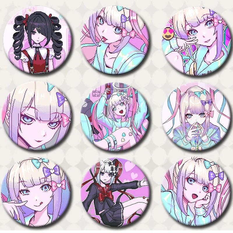 

58mm New Needy Girl Overdose Game Portable Mirror Cute Anime Character Cartoon Mini Makeup Mirror Accessories Decor Fans Collect