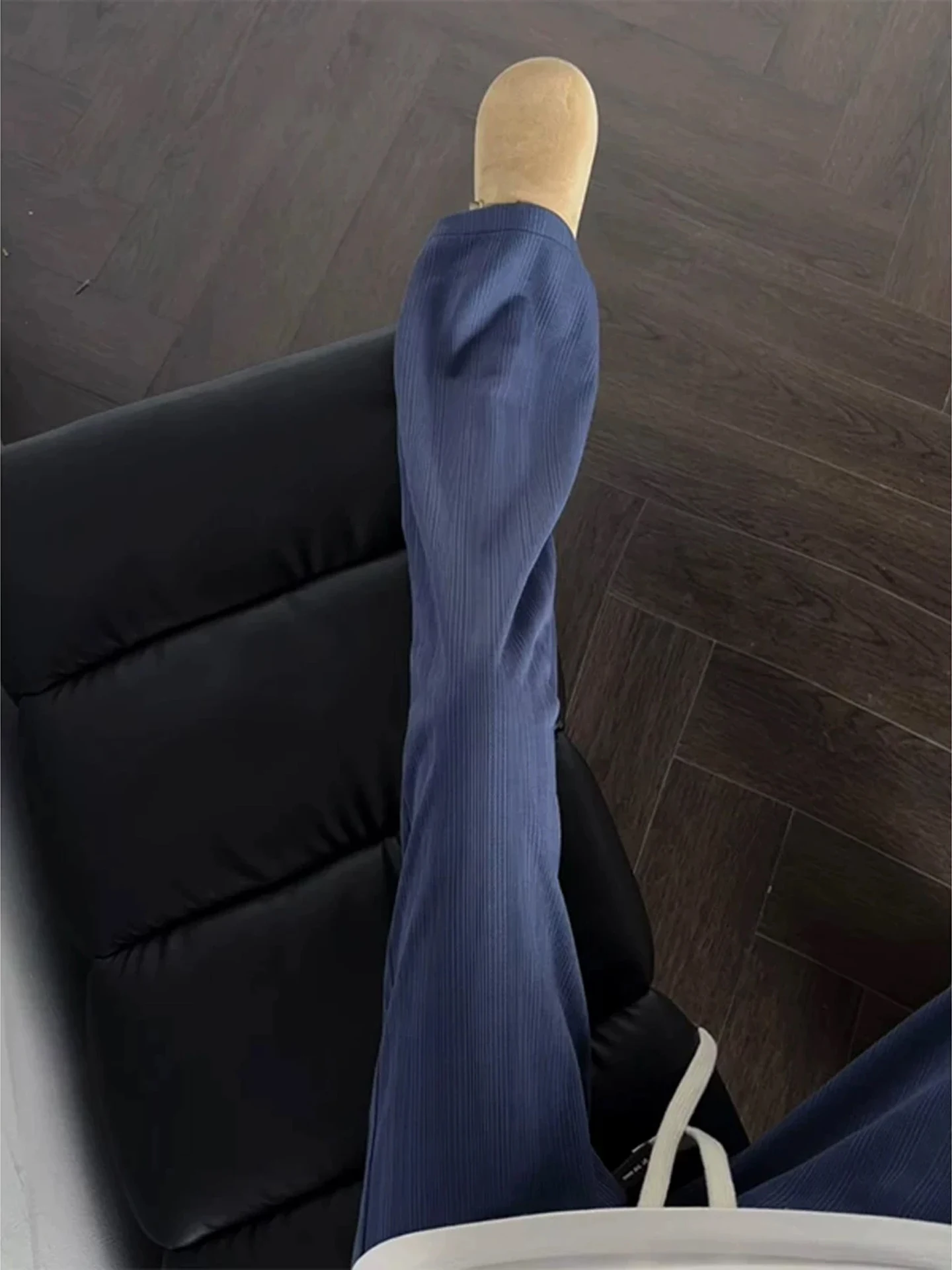 Khaki Men's Straight Leg Pants Summer Thin Cool Loose Wide Leg Pants Trendy Brand Drape Casual Sports Pants Wheat Ear Pattern