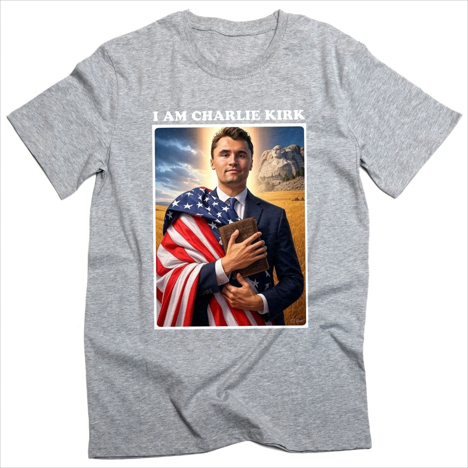 تي شيرت تشارلي كيرك أنا تشارلي كيرك تي شيرت يسوع المسيحي الأمريكي الوطني للرجال والنساء على الطراز الأمريكي #3