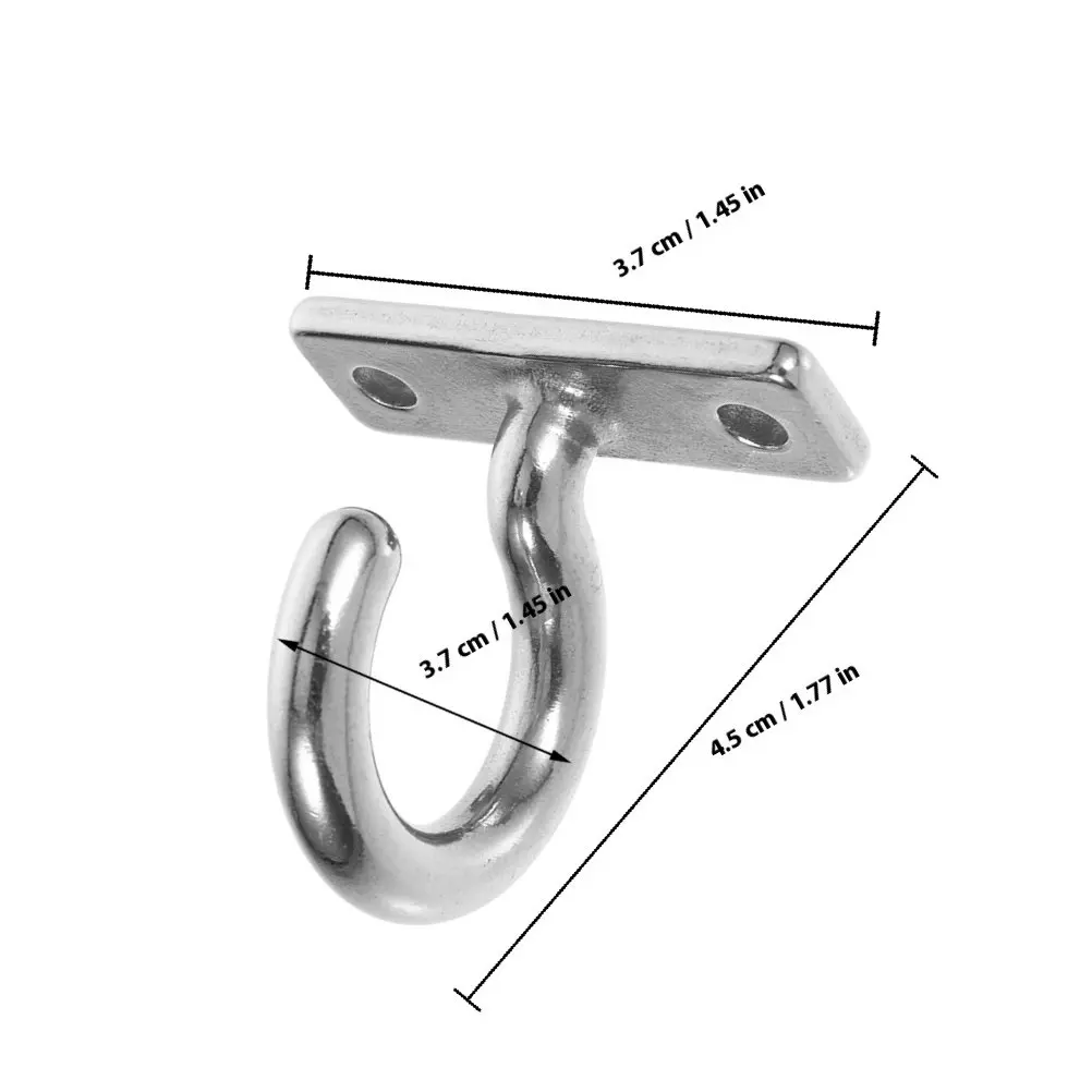 Stainless Steel Ceiling Anchor Hook Pad Eye Plate Heavy Duty Wall Mount Hook for Chandeliers Fans Hammocks Plants Outdoor 10Mm