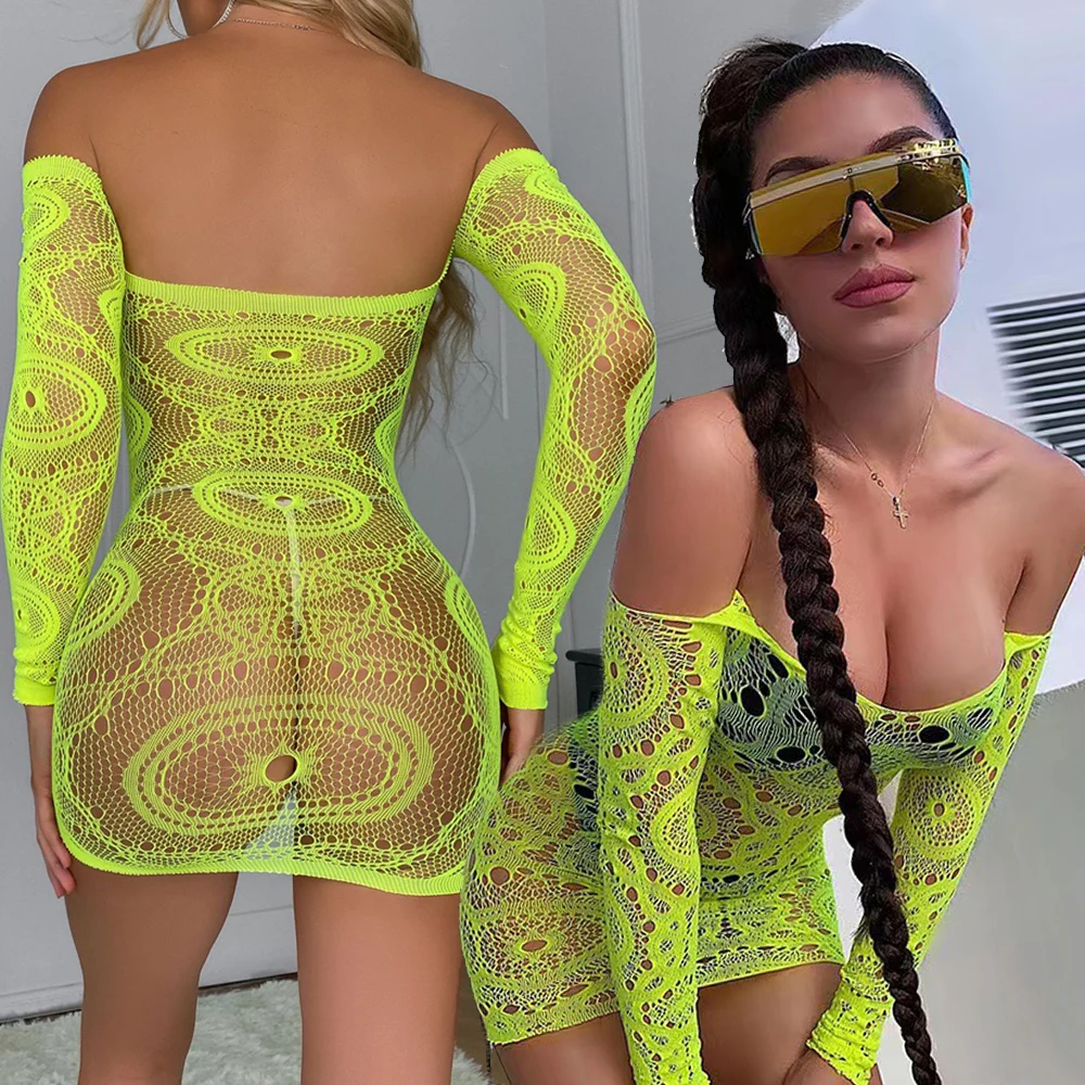 Women Sexy Fishnet Jumpsuit Babydoll Bodysuit Hot Shorts for Sport Boudoir Photo Wedding Honeymoon Nightwear Hollow Sleepwear