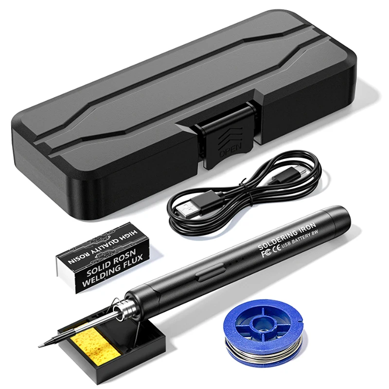 USB 5V 8W Wireless Charging Electric Soldering Iron Fast Charging Lithium Battery Solder Iron Portable Repair Welding Tools