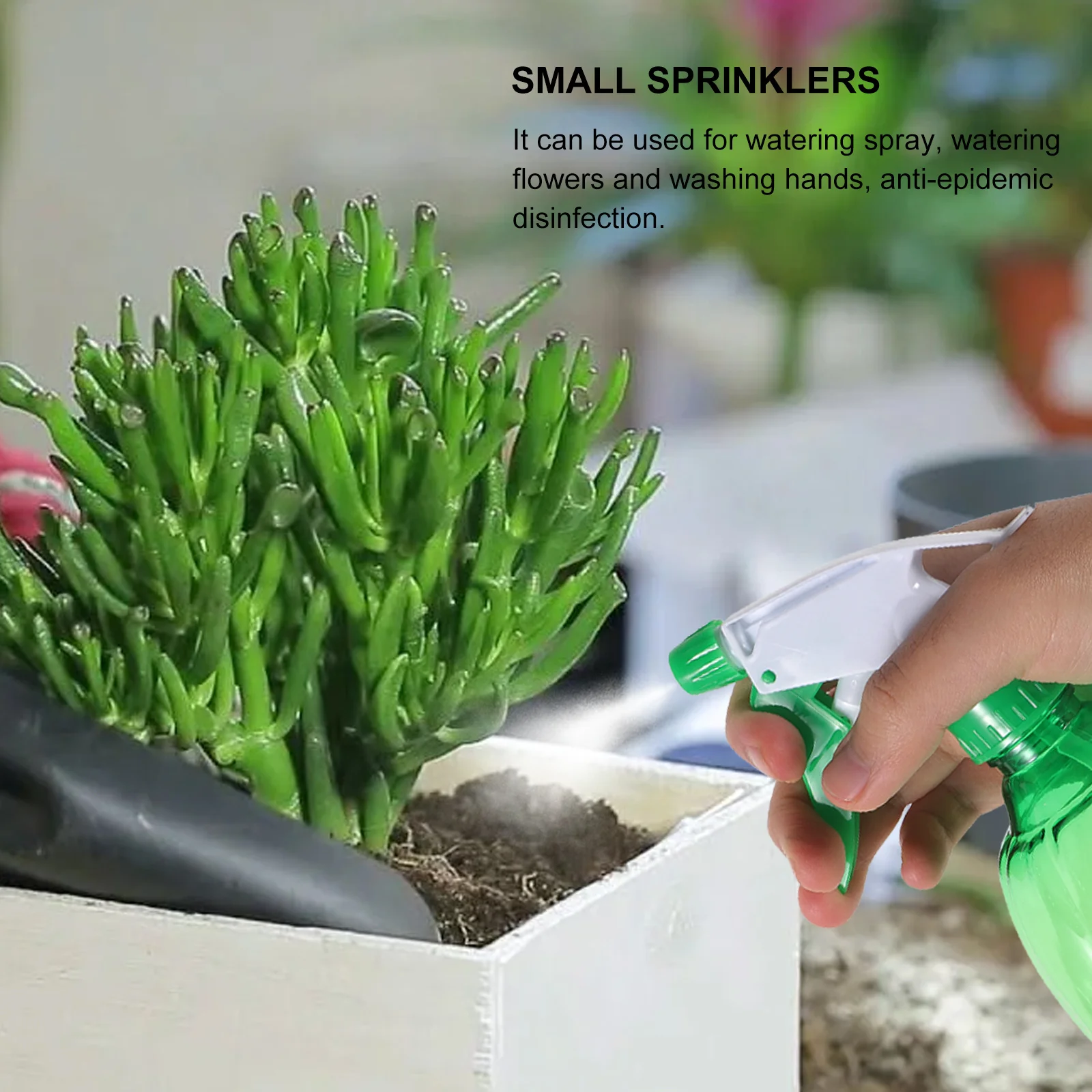 

3Pcs Adjustable Pressure Candy Color Watering Spray Bottles Small Hand-Pressed Sprinkling Can for Flowers Home Office Garden