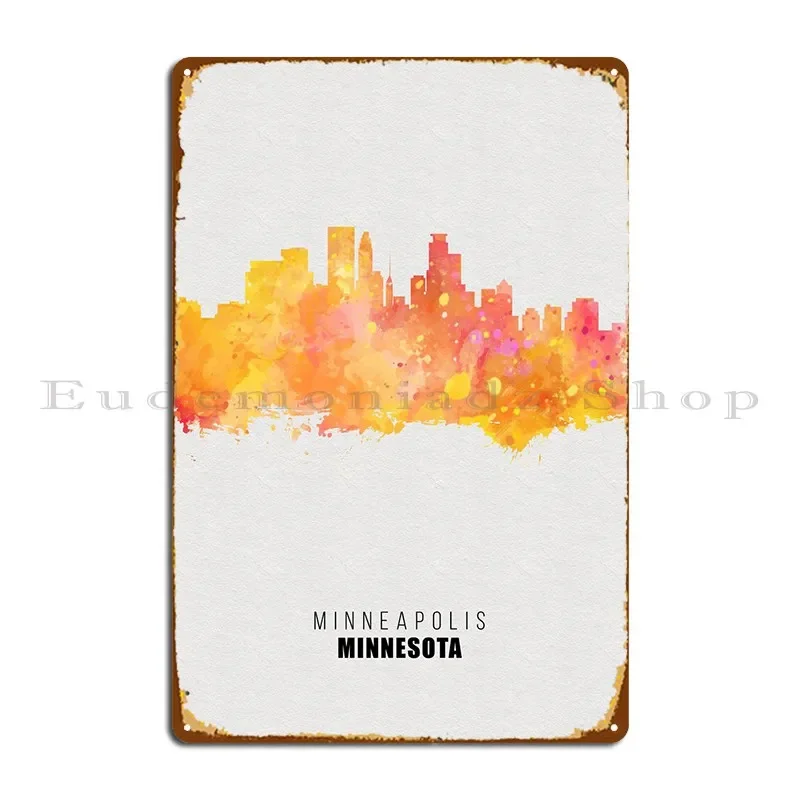 Minneapolis Minnesota Metal Plaque Poster Plaques Club Designer Wall Custom Mural Tin Sign Poster