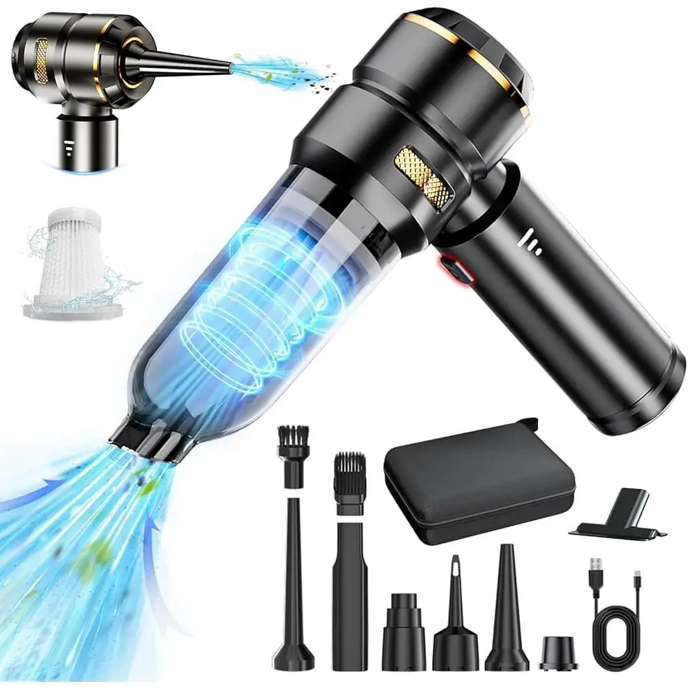 High Power Cordless Portable Car Vacuum 21000Pa 4-in-1 Handheld Mini Vacuum Rechargeable Wireless Cleaner Home Office