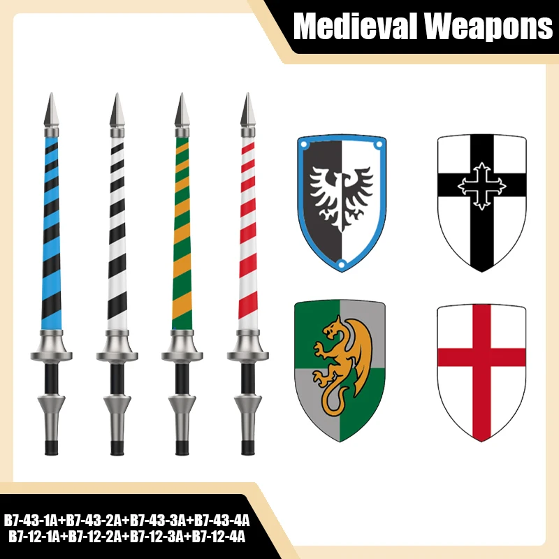 Medieval Military Castle Knight Building Blocks Templar Teutonic Rider Shield Spear DIY Soldier Figure Parts Toy Gift Bricks Set - view 5