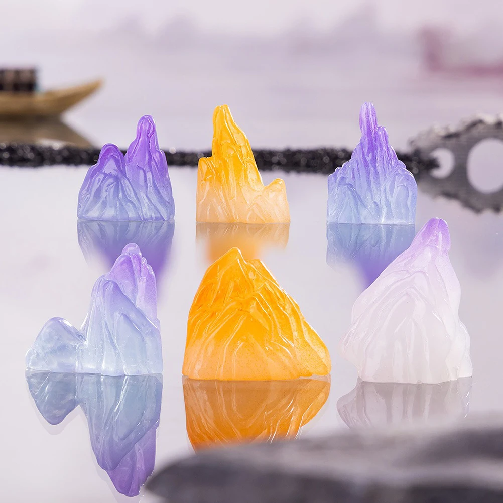 18 szt. Świecące Mini Dekoracje do Mikrokrajobrazu, Kolorowe Ozdoby z Żywicy, Akcesoria do Bajkowego Ogrodu, Akwarium, Bonsai, Terrarium