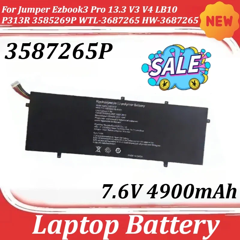 

3587265P Battery for Jumper Ezbook3 Pro 13.3 V3 V4 LB10 P313R 3585269P WTL-3687265 HW-3687265