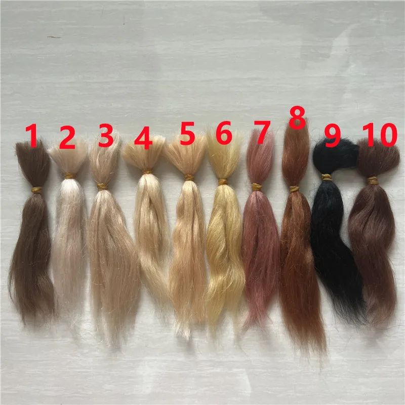 Good Quality 10 Colors Doll Reborn Mohair 100% Pure Mohair Black Brown Coffee Colors To DIY Reborn Doll