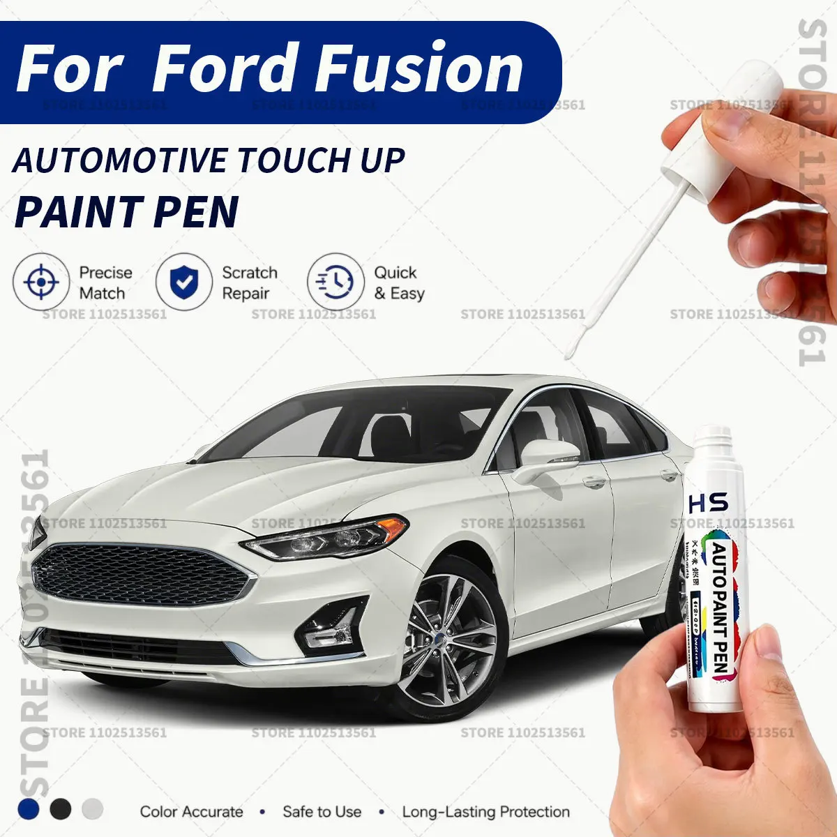 Car Touch Up Paint Pen Scratch Chip Repair Paint For Ford Fusion Platinum White Alto Blue Blue Metallic Shadow Black Ruby Red