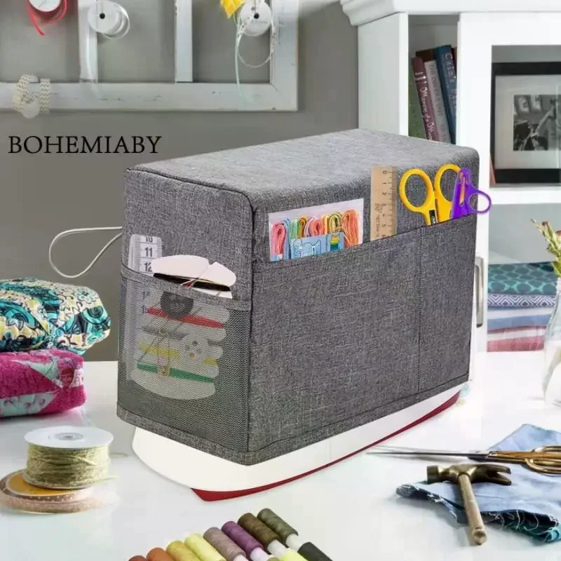Home Dustproof Dust Cover For Sewing Machine With Pockets/Organizer Sewing Tool Knitting Embroidery Supply Organizer