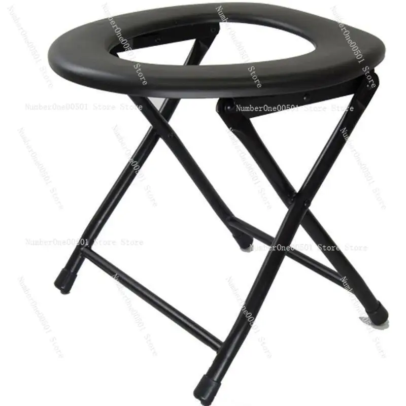 

Stainless Steel Folding Commode Chair Toilet Seat for Elderly Pregnant Portable Potty Chair Home Use