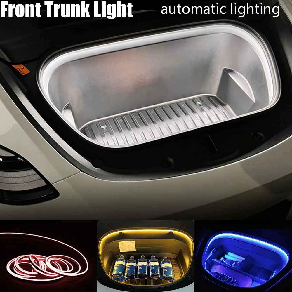 

LED Car Front Trunk Light Strip Waterproof Flexible Easy Install Auto Modified Lighting Neon Lamp for Tesla Model 3 Model Y S X