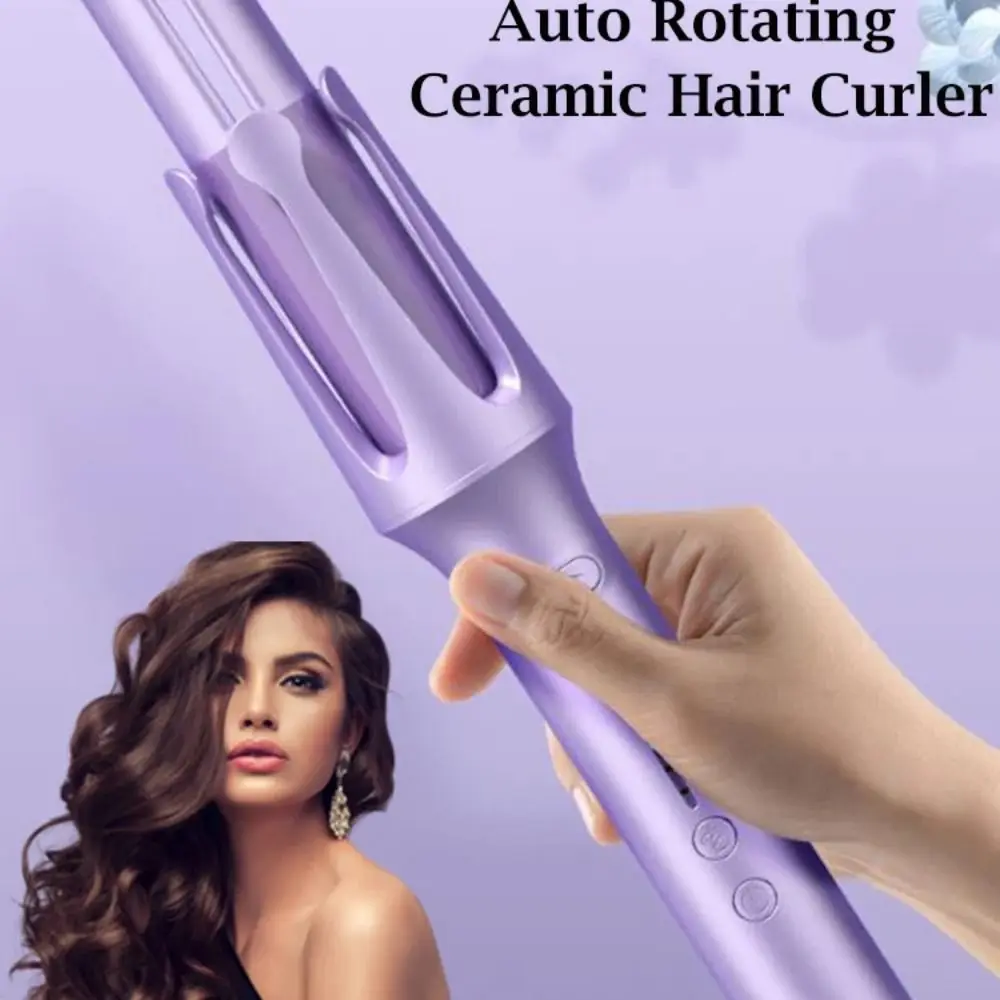 

Портативный дизайн, 2-в-1: плойка для завивки волос и выпрямитель с технологией против спутывания, автоматический вращающийся прибор для завивки и выпрямления волос