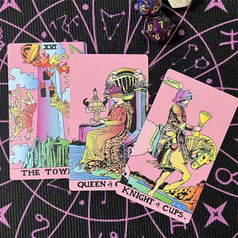 

Розовая королева, черный рыцарь, Waite, колода карт Таро, 78 шт., ПВХ, водонепроницаемая, Vita, Таро, судьба, прогноз, гадальная версия, пророчество, настольная игра