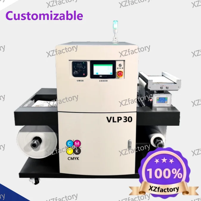 Customizable New Design High Speed Roll to Roll Label Printing Machine CMYK Digital Toner Based Printing Equipment VLP30