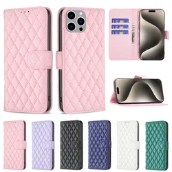 Wallet Small Fragrance Magnetic Flip With Card Slot Leather Case For iPhone Air 17 Pro Max 16e 16 15 Plus 14 13 12 11 XR SE2 8 7