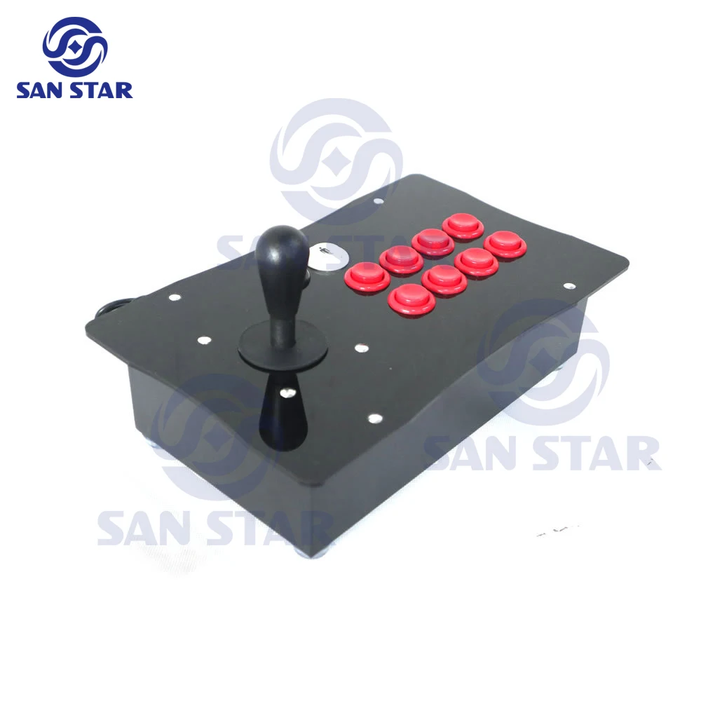 RAC-J500H controlador de fightbox happ joystick consolas hitbox jogo arcade luta vara côncavo botão metal caso painel pc usb