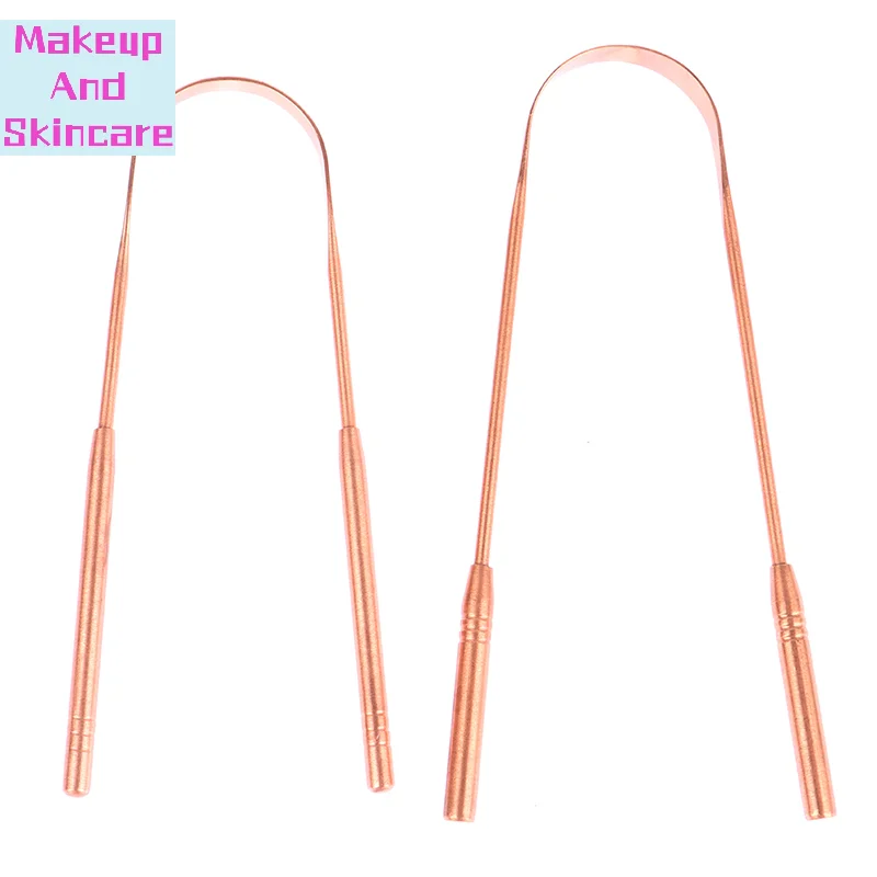 「1Pc Copper Tongue Scraper Cleaner Scraper Toothbrush Dental Oral Care Hygiene Health Care Tool For Men Women」