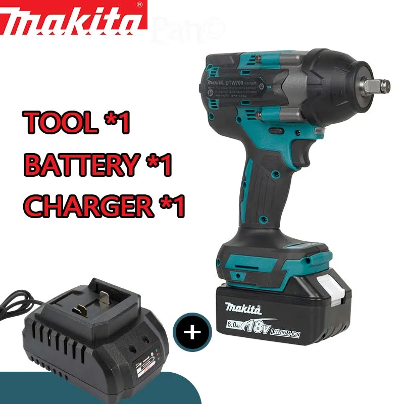 Makita DTW700 Cordless Wrench Electric Impact Wrench 18V Brushless 1/2 Inch For Car Repair Only Tool For Makita 18V Battery