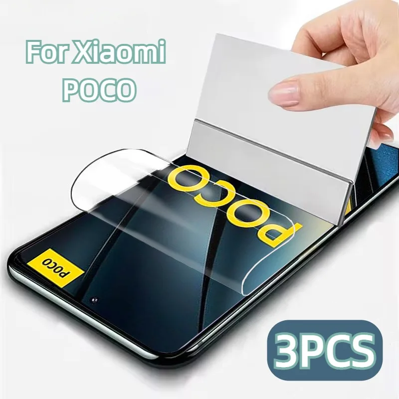 

3 упаковки закаленного стекла высокой четкости для Xiaomi Poco F7 Ultra Pro F6 F6 F5 Pro M7 M6 M5 Pro Glass