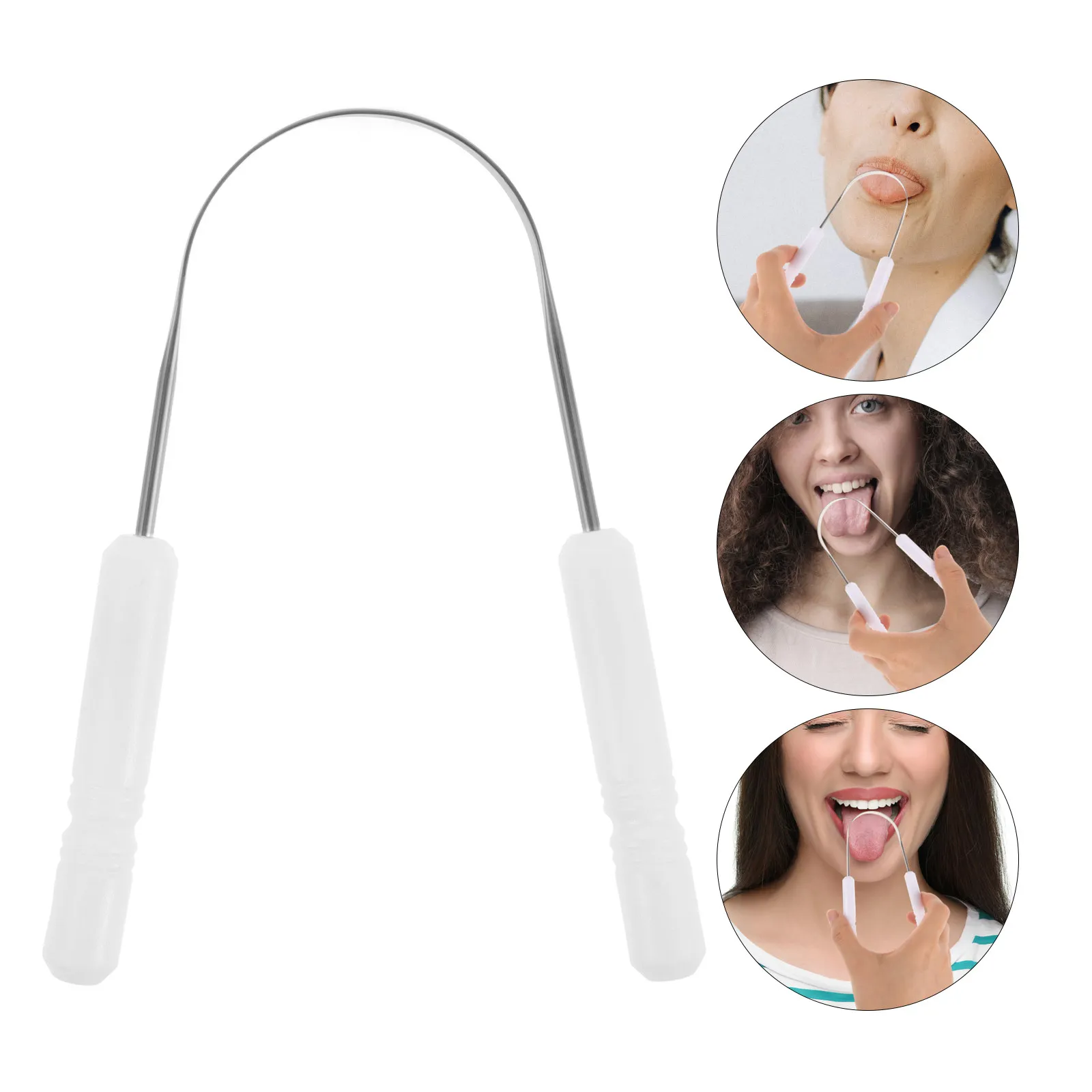 

Ergonomic U-Shaped Tongue Scraper Metal Oral Care Tool for Home Travel Use Removes Toxins Promotes Fresher Breath Daily Cleaner