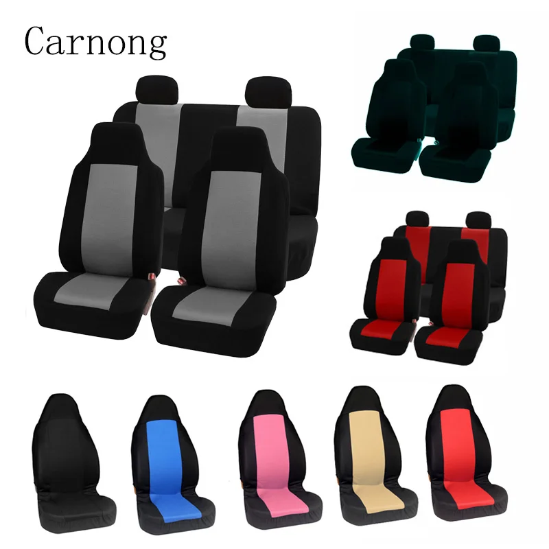 

Carnong Car Covers Seat Truck Van Minibus Protector HIghback Stretch Jersey Fit Auto Headrests detached or not Front Set Protect