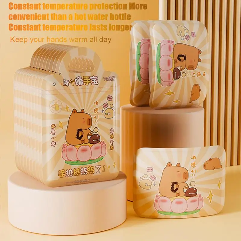 

10 шт., носимые грелки для рук с героями мультфильмов, тепловые пакеты с воздушной активацией, мгновенный нагрев, грелка для ног, портативные нагревательные патчи, зимние принадлежности