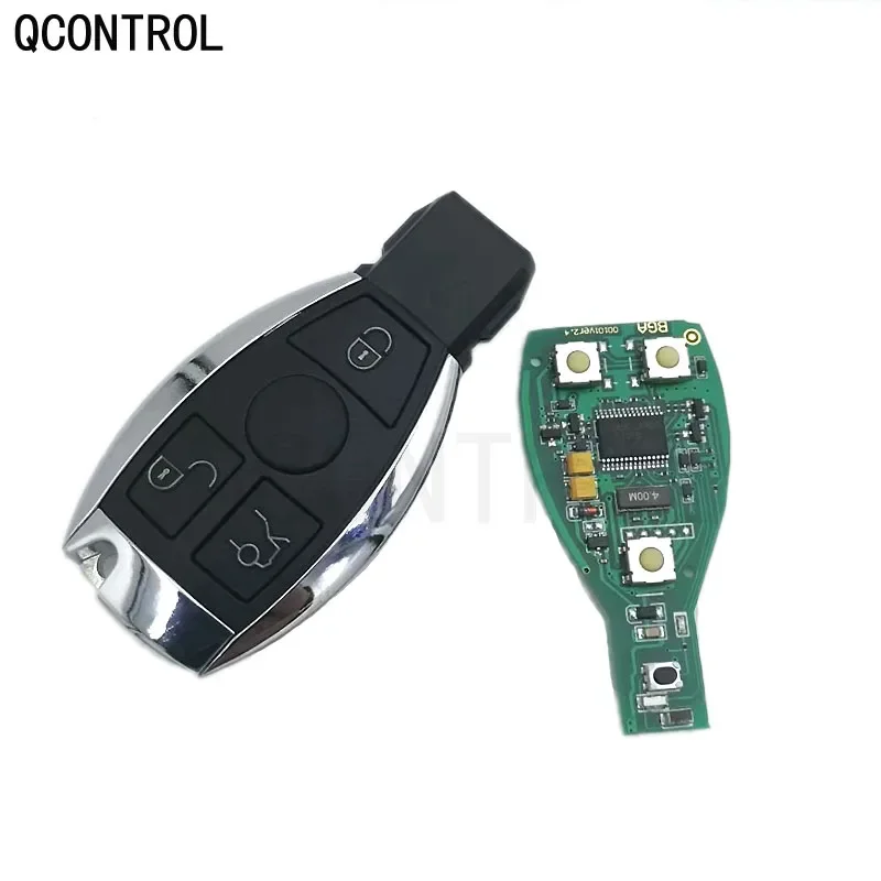 QCONTROL 3 Buttons Smart Remote Key for Mercedes Benz Year 2000+ Supports Original NEC and BGA 315MHz or 433.92MHz