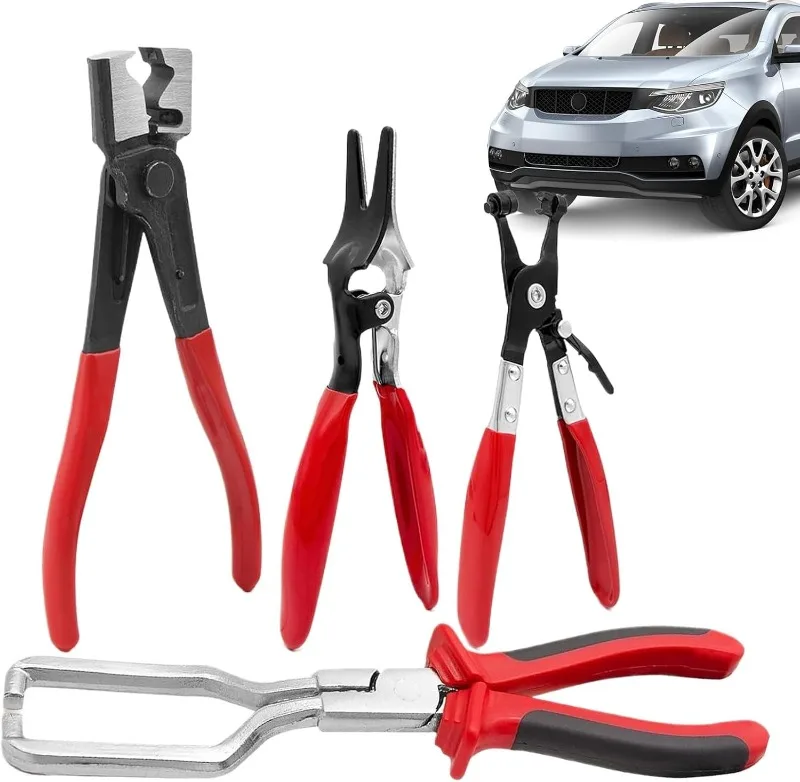 

4 шт. профессиональные плоскогубцы для хомутов, комплект плоскогубцев для снятия топливопровода, инструменты для авторемонта