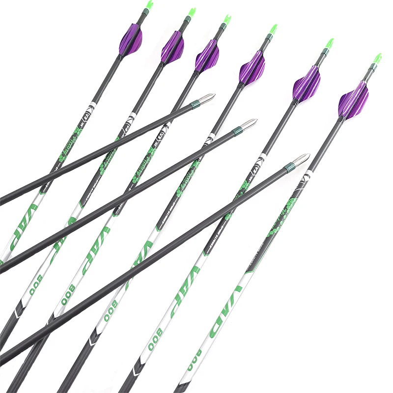 

Carbon Arrow Spine 400 500 600 700 800 900 1000 1100 Archery 1.8 Inch Spin Vanes For Compound Recurve Bow Longbow Hunting